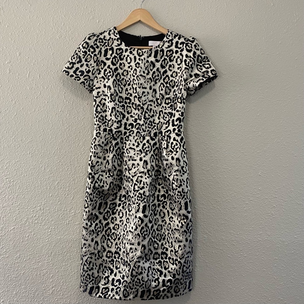 Rachel Parcell Metallic Leopard Print Puff Sleeve Dress - Picture 2 of 13